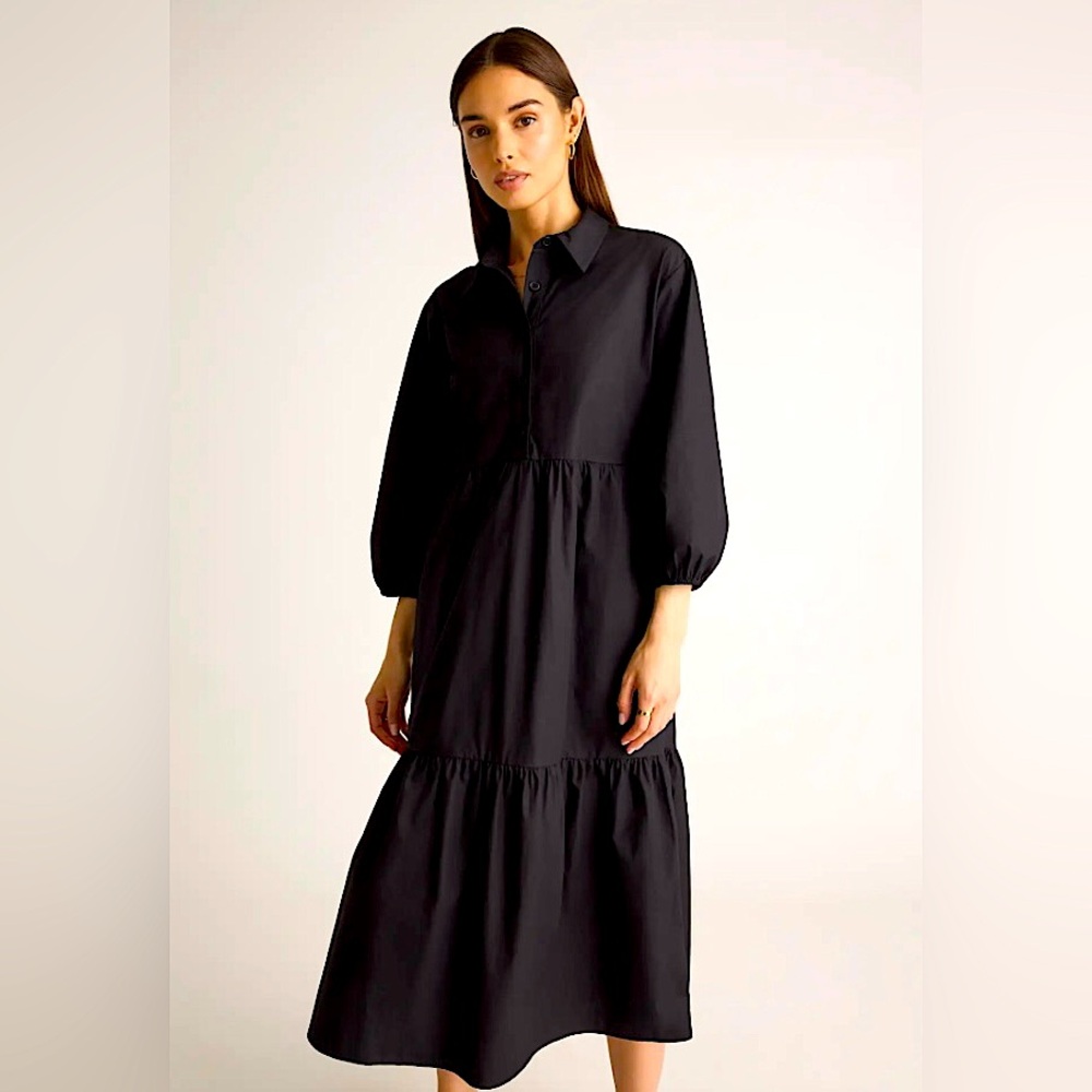 Ellen Tracy Poplin Dress - like new, size XS-S